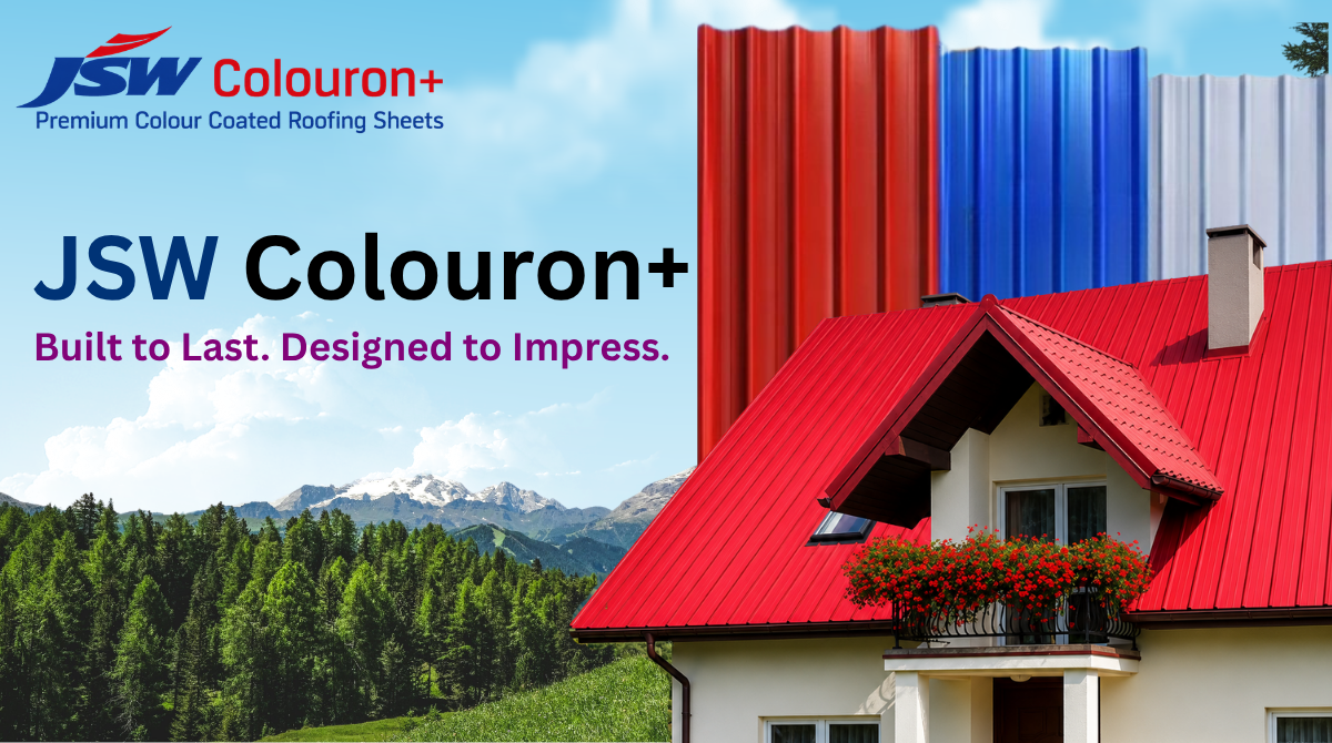 JSW Colouron Plus PPGL roofing sheet advanced color coated steel roofing sheet with corrosion resistance and UV protection