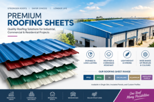 Industrial roofing sheets for factory shed in Gujarat