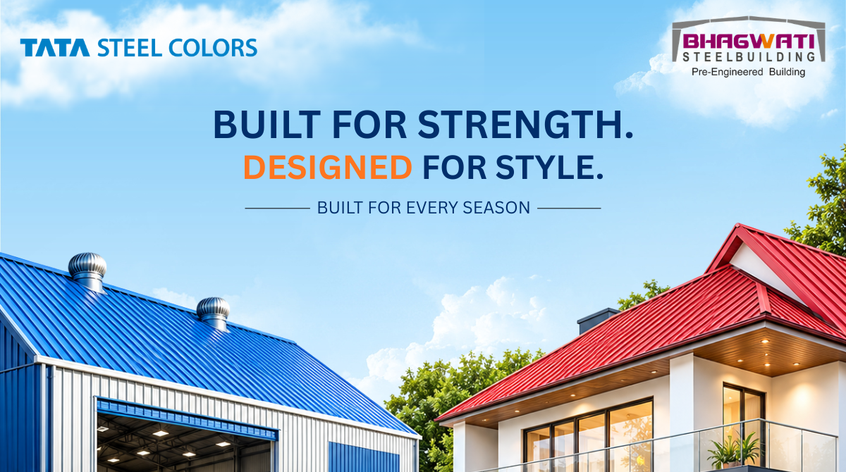 Tata Steel colour coated roofing sheets for strong and durable roofing