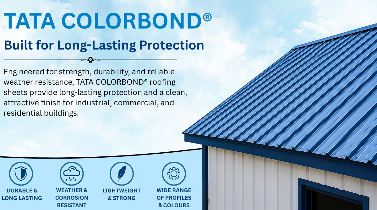 Tata Steel Colour Coated Roofing Sheets for durable roofing